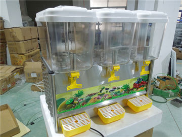 Máquina fría comercial del dispensador de la bebida con los tres tanques de alto rendimiento